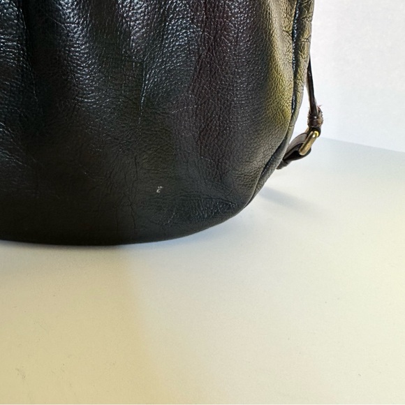 Marc Jacobs Classic Q Hillier Hobo Pebbled Leather Bag Black Brown Gold Hardwear - Picture 4 of 16